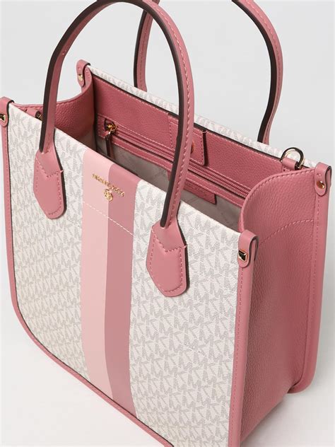 michael kors pink and white striped purse|Michael Kors purses hot pink.